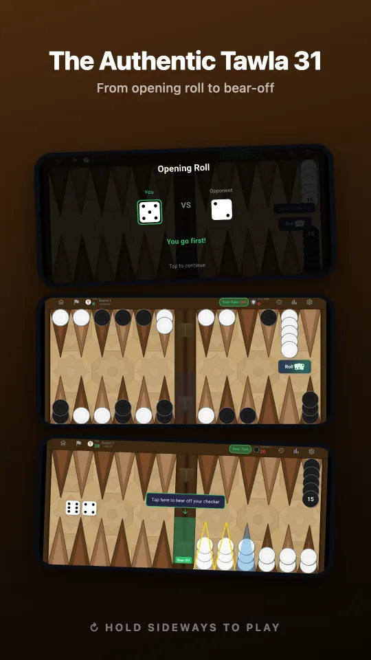 The authentic Tawla 31 board
